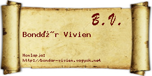 Bondár Vivien névjegykártya